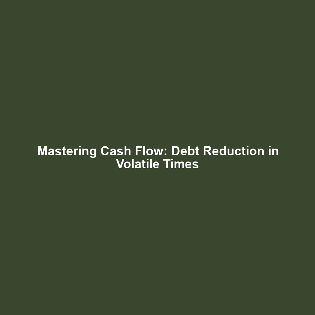 Mastering Cash Flow: Debt Reduction in Volatile Times